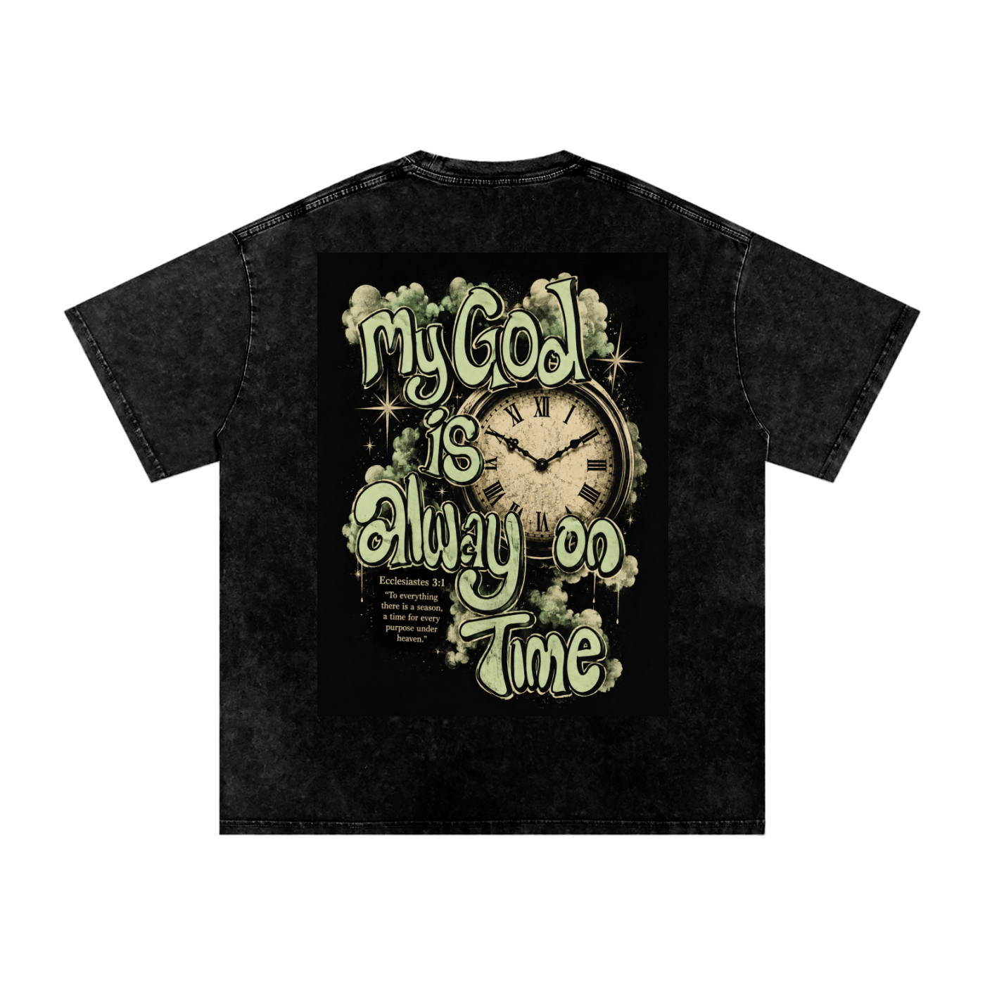 Snow Washed Oversized Cotton T-Shirt