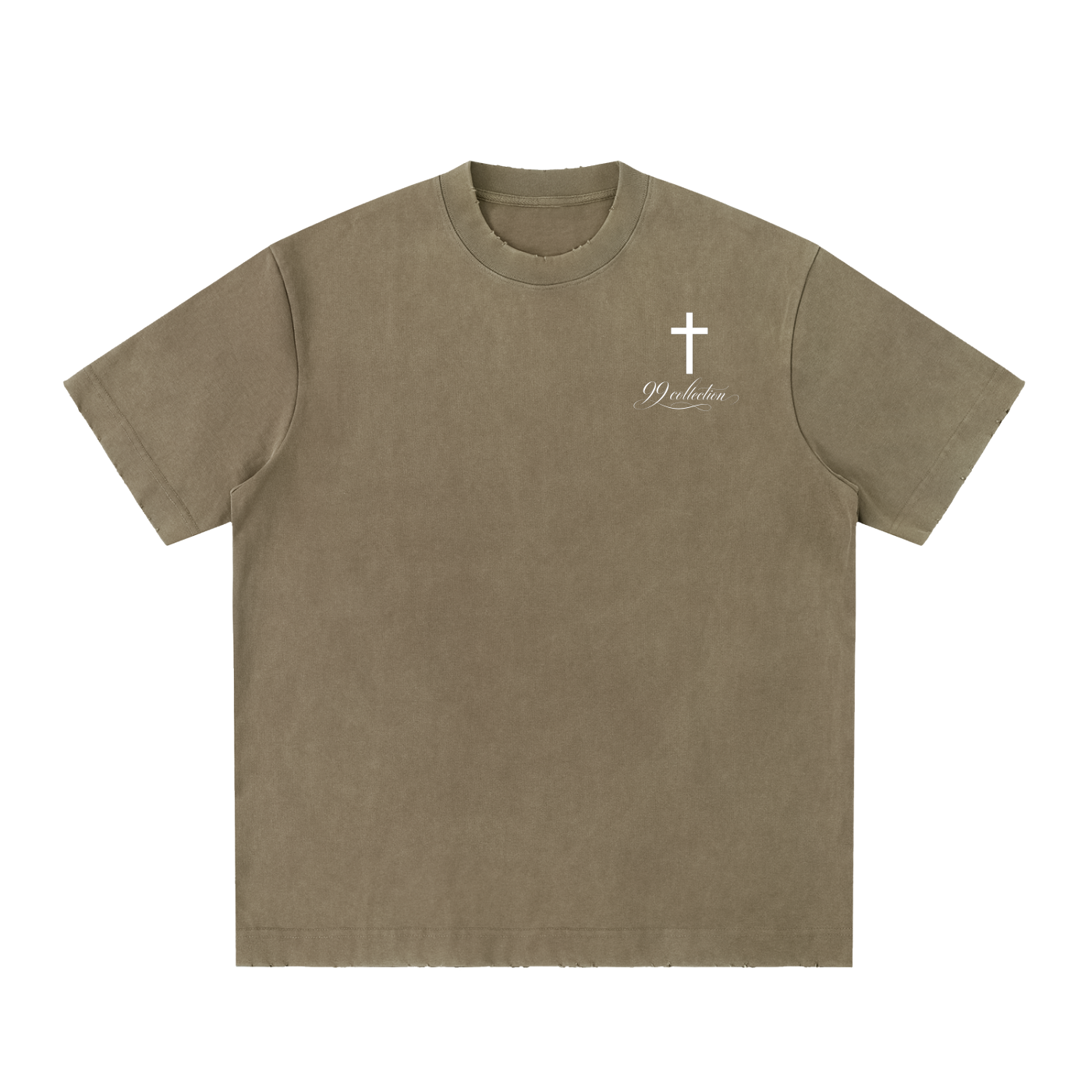 Heavyweight Vintage Washed Frayed T-Shirt