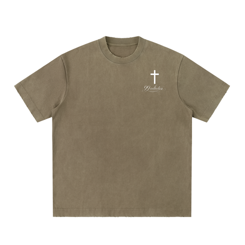Heavyweight Vintage Washed Frayed T-Shirt