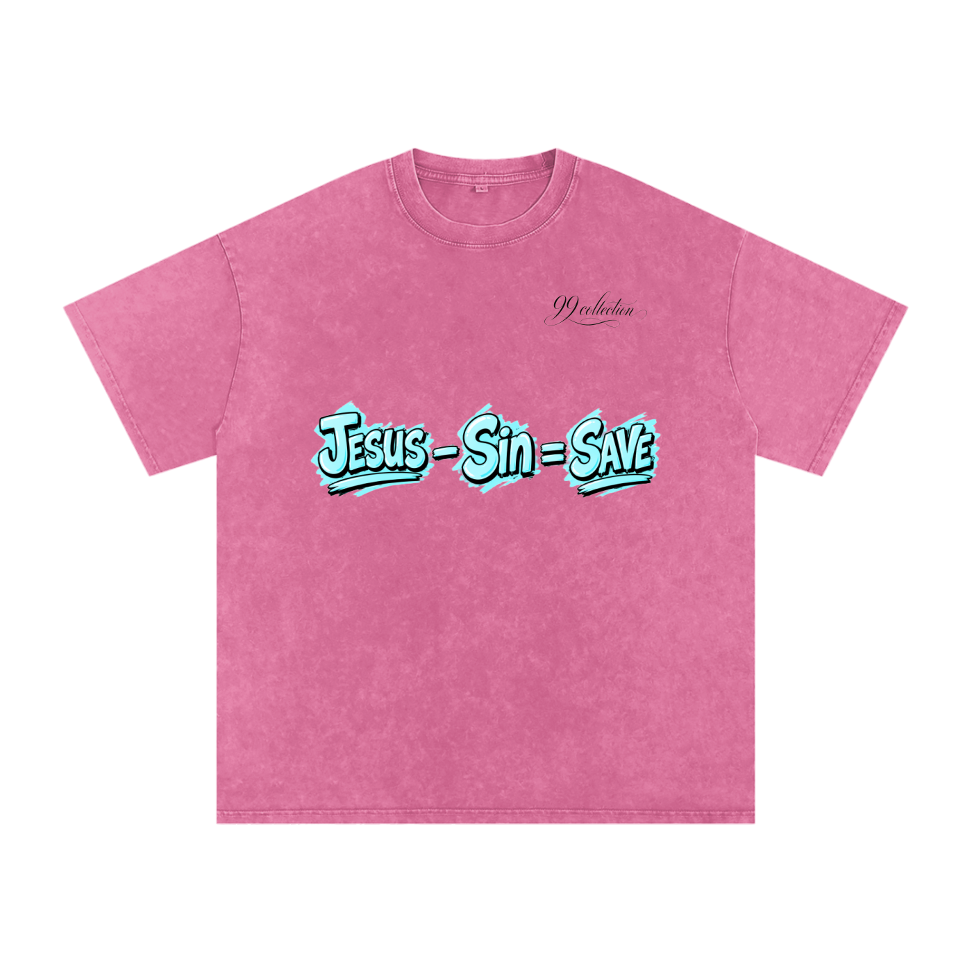 Snow Washed Oversized Cotton T-Shirt