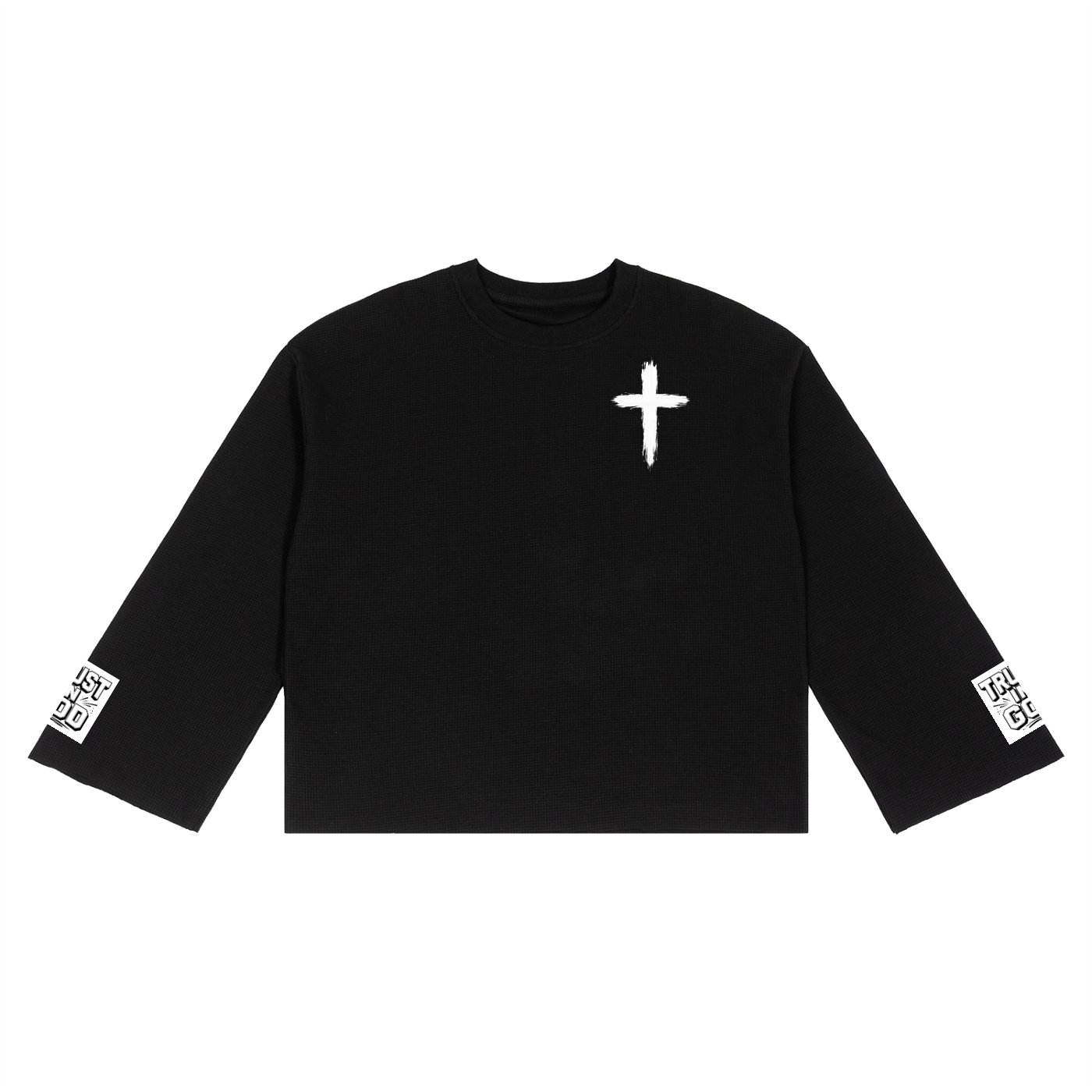 Unisex Waffle Raw Edge T-Shirt