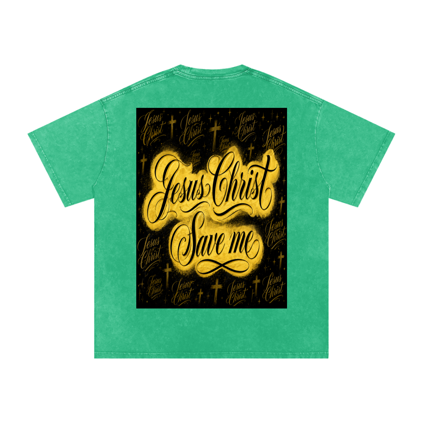 Snow Washed Oversized Cotton T-Shirt
