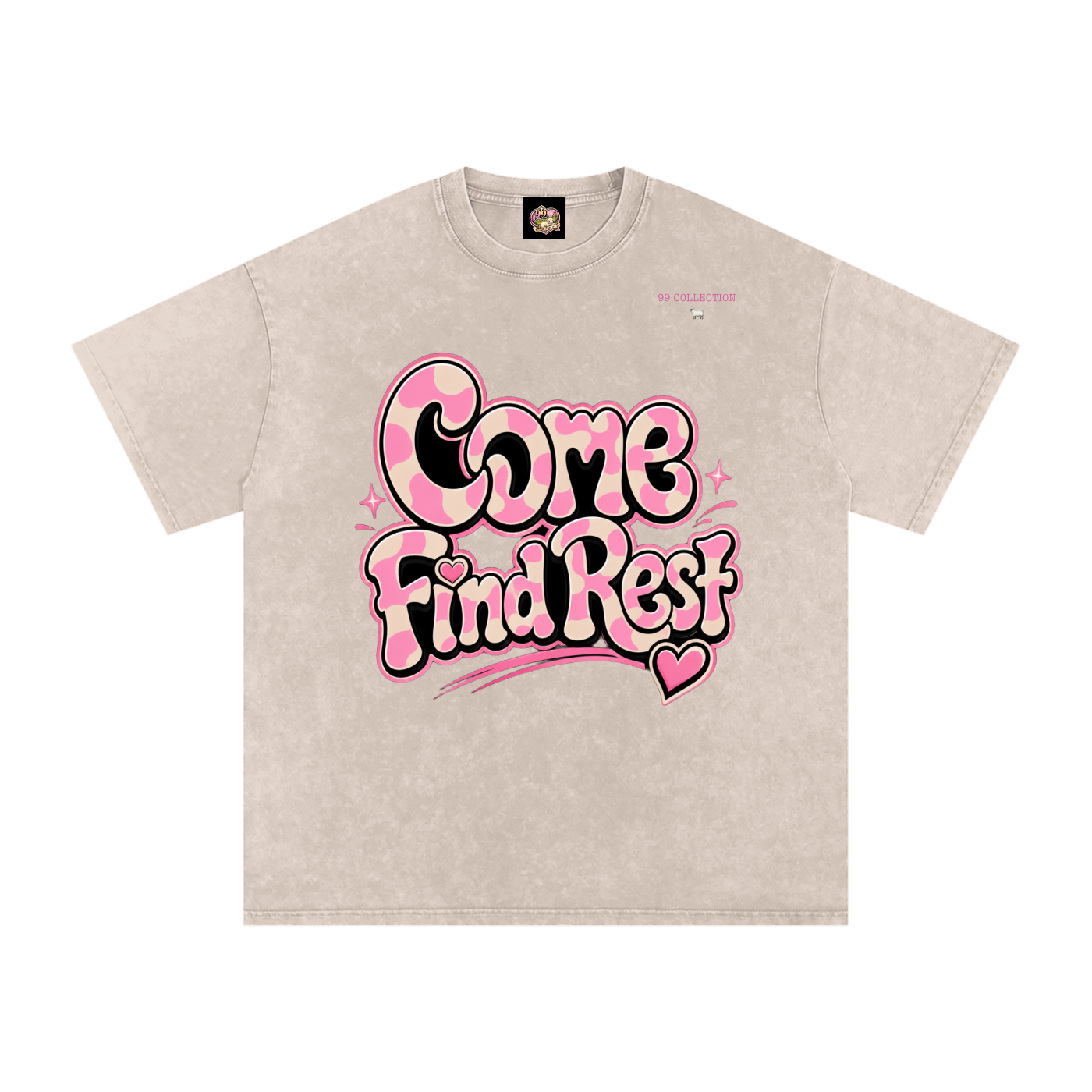 Snow Washed Oversized Cotton T-Shirt